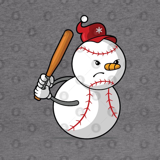 Baseball Snowman by zoljo